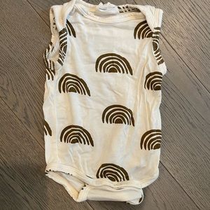 Spearmint baby rust rainbows sleeveless onesie